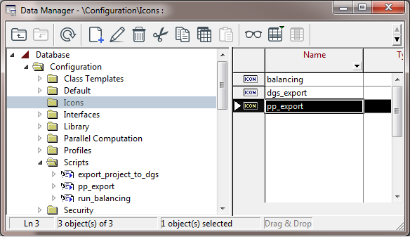 Import icon.pfd to PowerFactory and copy the object 'IntIcon' to the folder \\Configuration \\Icons